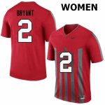 NCAA Ohio State Buckeyes Women's #2 Christian Bryant Throwback Nike Football College Jersey JPJ3845DS